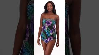 Miraclesuit Womens Flora Aura Hankini Tankini Top  SwimOutletcom [upl. by Schell525]