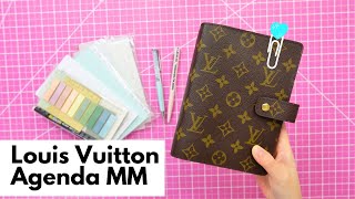 Louis Vuitton Agenda MM Planner Setup affordable inserts [upl. by Ridglee]