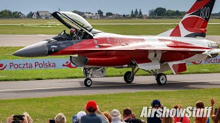 Danish F16 Demo  Flares  Sunday  Airshow Radom 2023 [upl. by Nnylyam]