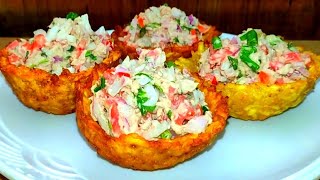 Tienes plátanos en casa 2 recetas fáciles y muy ricas CANASTAS o Tostones rellenos [upl. by Odell]