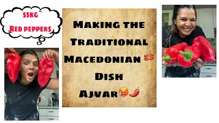 Macedonian Traditional Dish quotAjvarquot Making❤️🇲🇰 youtube viral trending india macedonian food [upl. by Kostman106]