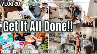 VLOG 20  GET IT ALL DONE 2022  House Reset Grocery Haul Errands  Decluttering [upl. by Bearnard]