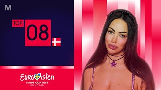 🇩🇰 Dansk Melodi Grand Prix 2024 • Top 8  Denmark Eurovision 2024 [upl. by Nyladam]