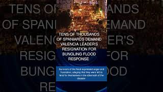 Tens of thousands of Spaniards demand Valencia leaders resignation for bungling flood response [upl. by Aridnere]