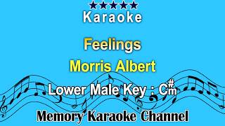 Feelings Karaoke Morris Albert  Low male key Cm [upl. by Wilhelmine]