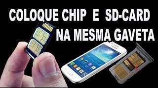 colocando chip e sd card na mesma gaveta drawer sansung galaxy 5 lg x power lg x cam [upl. by Marler]