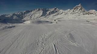 CERVINIA  pista Ventinamusica x le mie orecchie   il 24 012018 [upl. by Xylia]