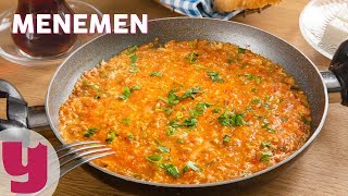 Menemen Tarifi  Kahvaltı Tarifleri  Yemekcom [upl. by Sanalda]