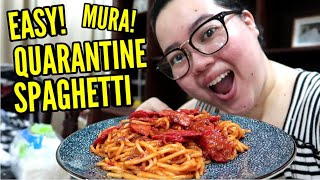 LETs COOK KWARANTIN SPAGHETTI amp LUMPIA  Philline Ina [upl. by Lemuelah]