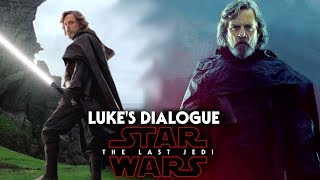 Star Wars The Last Jedi Lukes Epic Dialogue Revealed [upl. by Mateo799]