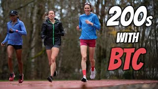 200meter repeats with Bowerman Track Club [upl. by Biddick]