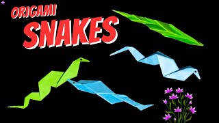 Origami Snake  Easy way to make paper snakes [upl. by Dhiren859]