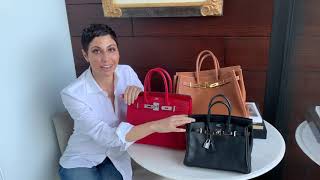 Hermes Birkin  Handbag  Size Comparison  Unboxing [upl. by Vanya]