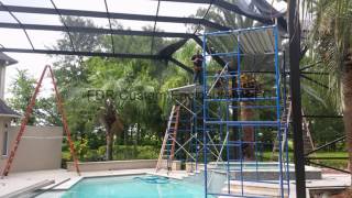 How to Build a Complex Pool Enclosure Part 2 by FDR Custom Enclosures LLC [upl. by Anevad]