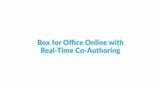 Box for Office Online with RealTime CoAuthoring [upl. by Missy]