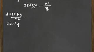 10 SG1 8 Convert g to mL given density [upl. by Lilli]