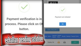 payment not initiated  payment verification is in process  echallan verify problem ✅ [upl. by Lerrehs]