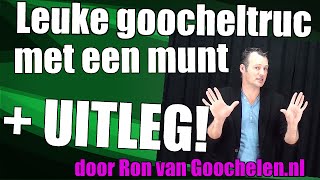 Goocheltrucs met uitleg hoe goochelen met een munt  Goochelennl [upl. by Blus]