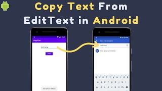 How to Copy Text From EditText in Android  Copy and Paste Using Clipboard in Android Studio [upl. by Anirok]