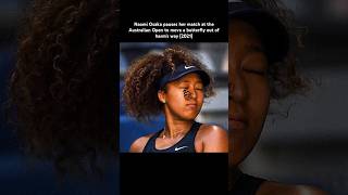 Naomi Osaka pauses her match at the Australian Open to move a butterfly out of harms way 2021 [upl. by Eneirda]