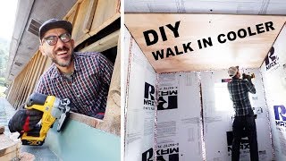 DIY Walk in COOLER BUILD Insulating walls [upl. by Rocco]