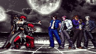 KOF Mugen Yagami AD Vs Bosses Kyo Kusanagi Team [upl. by Enyalb]