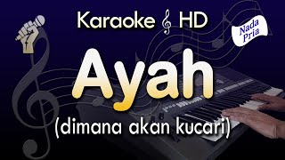 Karaoke AYAH  Nada Pria  Rinto Harahap  Lirik Tanpa Vokal [upl. by Edwine]