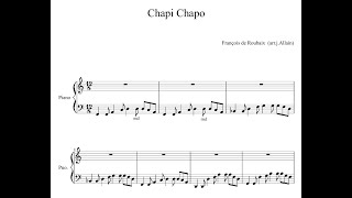 François de Roubaix  Chapi Chapo  Piano  Partition [upl. by Zilevi]