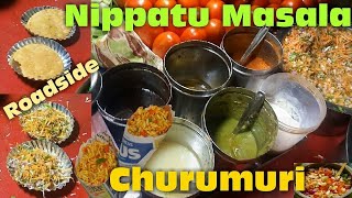 Making of Churumuri Nippattu Masala Banana Stem  Baale Dindu  Salad  Indian Street Food [upl. by Sudbury]