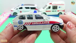 Collection of ambulances with sirens police sirens and white cars [upl. by Truitt992]