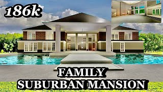 BLOXBURG  186K FAMILY SUBURBAN MANSION  ROBLOX [upl. by Barmen916]