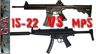 MampP 1522 vs HampK MP5 22lr Rifles [upl. by Anaillil474]