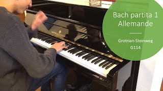 Bach partita nr 1 BWV 825 Allemande  GrotrianSteinweg G114 [upl. by Ayikat525]