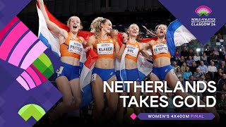 Netherlands reign supreme in 4x400m  World Athletics Indoor Championships Glasgow 24 [upl. by Nelleoj]