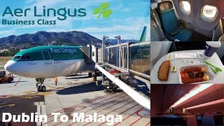 Aer Lingus Business Class Airbus A330302 Dublin to Malaga  Full Flight [upl. by Karlen]