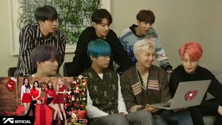 BTS Reaction to Blackpink Christmas 🎄 MV Fanmade [upl. by Enyahs]