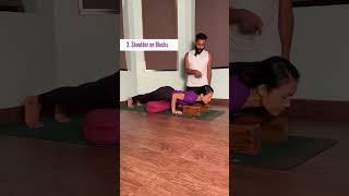 How to do Chaturanga Dandasana Low Plank  iyengaryoga yoga chaturangadandasana [upl. by Stelu344]