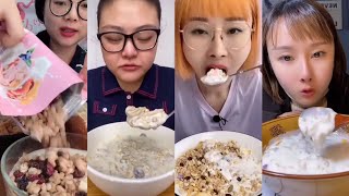 ASMR CEREAL amp OATS IN YOGHURT 酸奶麦片  Subtitled Chinese Dessert Mukbang 디저트 먹방 吃播 [upl. by Stranger]