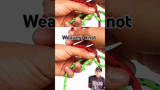 Weavers knot shortvideo rope normalknot diy squareknot howto [upl. by Nollat696]