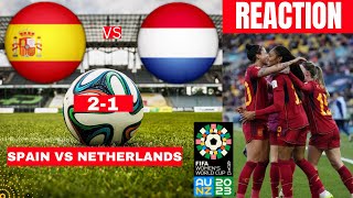 Spain vs Netherlands Women 21 Live FIFA World Cup Quarter Final Football Match Score Highlights [upl. by Trembly16]