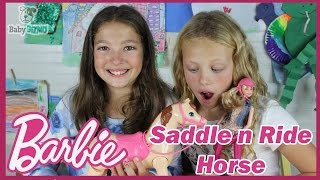 Barbie Saddle n Ride Horse Review by Baby Gizmo [upl. by Fessuoy559]