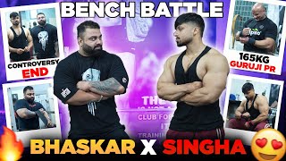 Bhaskar X Singha Bench Press Session FtGuruji  Road To Goa Nationals Ep24  Bhaskar Powerlifting [upl. by Reddin792]