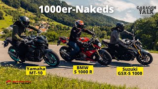 Yamaha MT10 2022 gegen BMW S 1000 R und Suzuki GSXS 1000  wer baut das beste 1000erNaked [upl. by Bajaj]