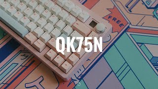 QK75N  FR4 Plate  Akko Sakura Switch  TOMOCaps Fairy Type Keycap  Sound Test [upl. by Suoiluj]