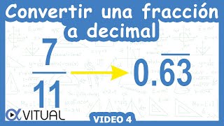 Convertir una fracción a número decimal [upl. by Dhiman668]