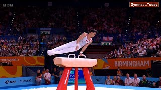 Top 3 in Mens Pommel Horse Final  2022 Birmingham 22nd Commonwealth Games  Artistic Gymnastics [upl. by Mak]