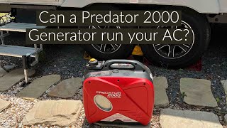 Predator 2000 Generator Running an RV 15000 AC Unit [upl. by Trina]