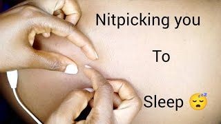 ASMR UPCLOSE BACK NITPICKING FALL ASLEEP IN SECONDS😴 [upl. by Neffirg]