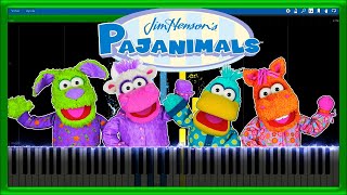 LALALULLABY 🌈 Pajanimals 💚 Jim Hensons Reactive Visualizer PIANO TUTORIAL 🎹 31 [upl. by Prouty]