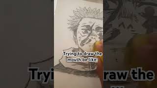 drawing the mouth be likeArtYujiOdertariJJKJujutsukaisenYoutubeYoutubeshorts [upl. by Neeruam]